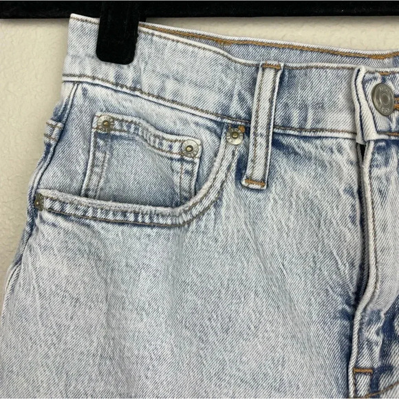 J-CREW Women’s 24 High Rise Light Wash Denim Shorts Jorts Rigid - Picture 4 of 12